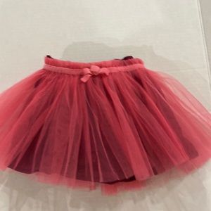 Cherokee baby tutu skirt size 18months maroon and coral/pink